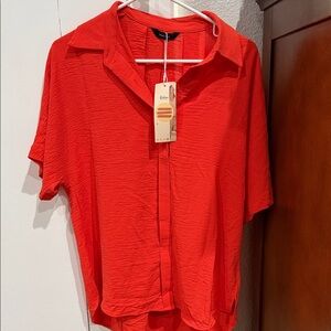Dokotoo Red/orange Button Down Shirt